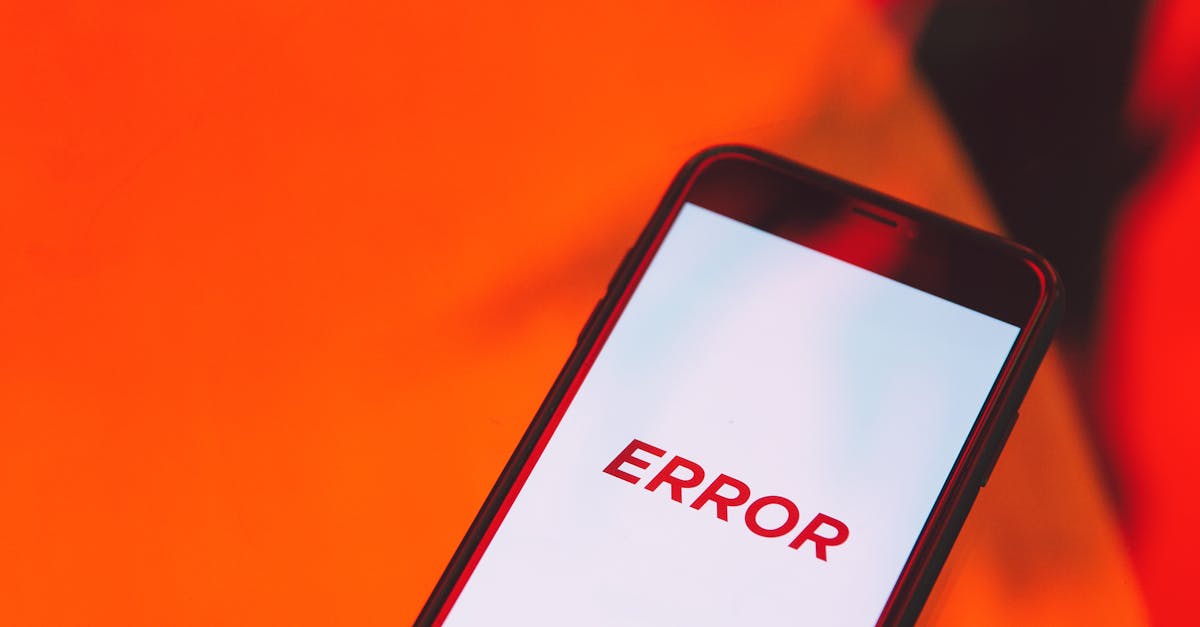 Smartphone displaying an error message on a vibrant red surface.